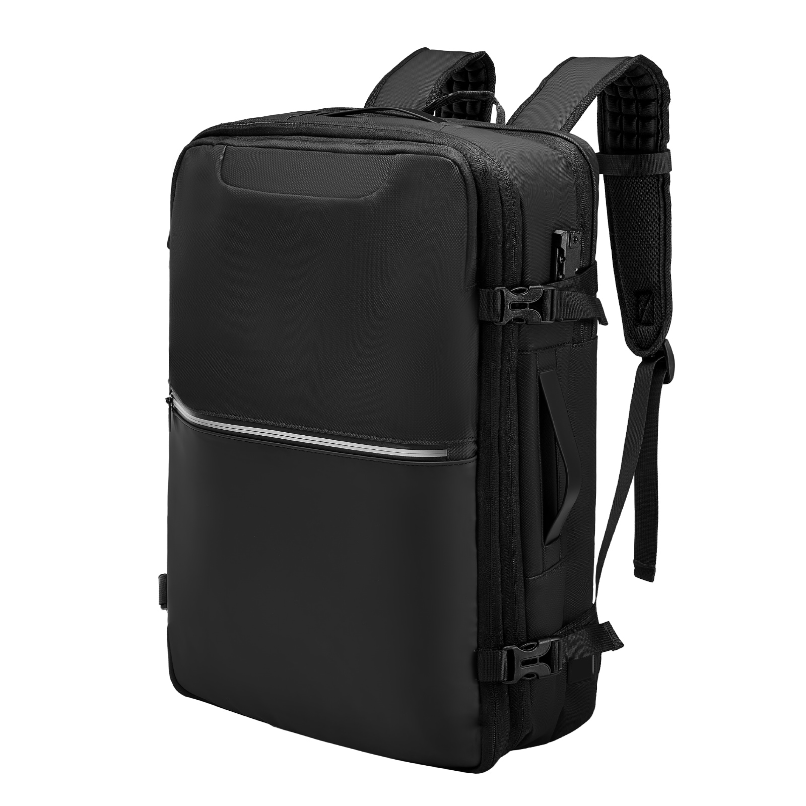 Vacuum Travel Backpack Men's 80l Expandable Luggage With Tsa Lock_voghion.com